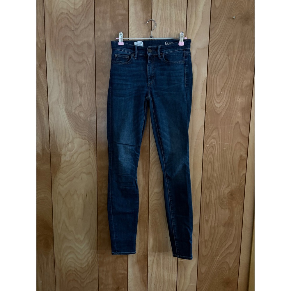 Gap Resolution True Skinny Jeans Dark Wash‎ Denim Womens 25r Mid Rise Indigo